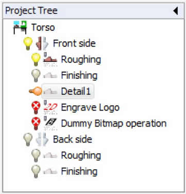 В DeskProto структура проекта показана в дереве проекта 